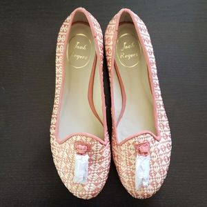 Jack Rogers Pink/ White Flats Cute!